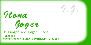 ilona goger business card